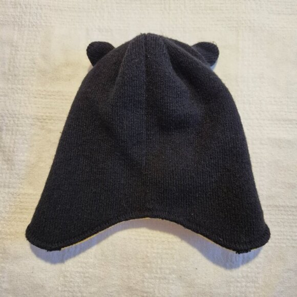Boston Bruins boys fleece lined toddler knit hat with ears, VGUC - Picture 2 of 4